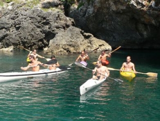  Canoe in the sea